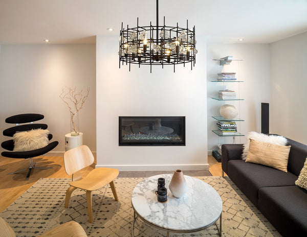 Garroway 6 Light Chandelier in Matte Black Finish