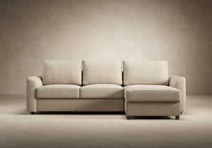 NEAH SOFA BED, CURVED W/LOUNGER, 55"X77"