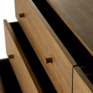 Meadow 6 Drawer Dresser In Tawny Oak