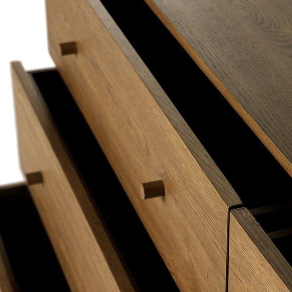 Meadow 6 Drawer Dresser In Tawny Oak