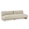 Livia Teak Outdoor Sofa in Taupe Acrylic
