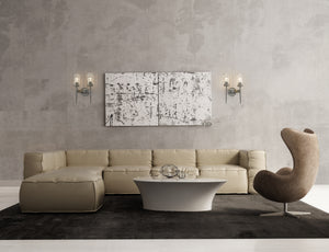 Flair 2 Light Wall Sconce in Antique Nickel Finish