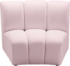 Lynda Modular Chair In Pink Velvet