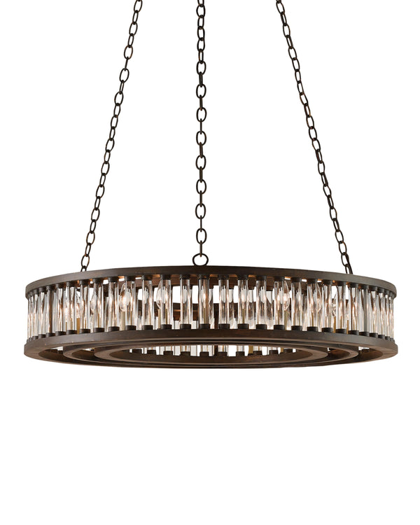 Elixir Chandelier In Bronze Verdigris