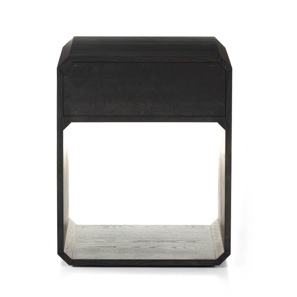 Caspian Nightstand in Black Ash Veneer