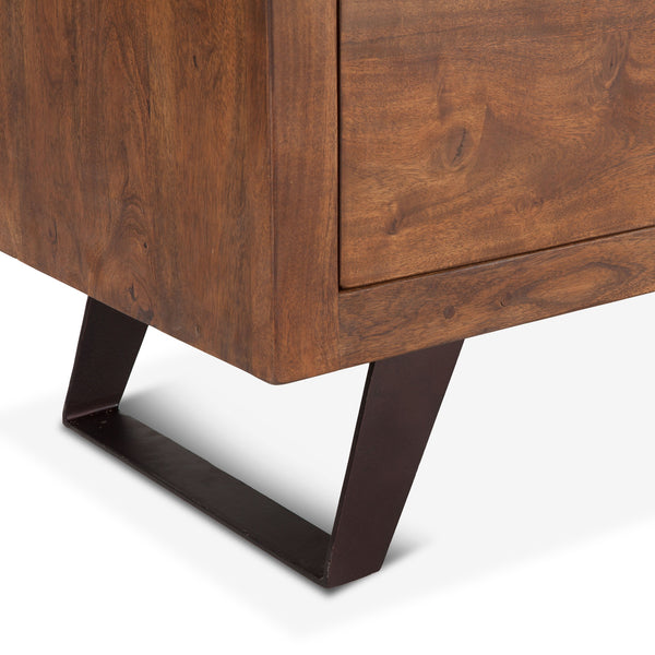 London Loft 71-Inch Acacia Wood Dresser in Walnut Finish