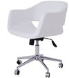 cornelia Contemporary office chair in white leather