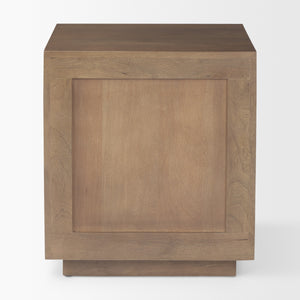 Grier Medium Brown Wood w/ Cane Accent Table
