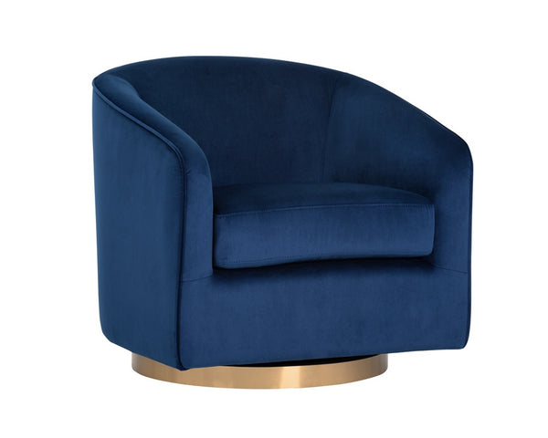 Hazel Swivel Chair - Navy Blue Sky