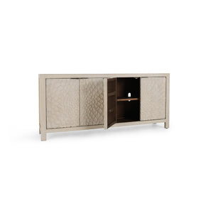 Astrid Solid Wood Cabinet with Reclaimed Pine - Vintage Cream