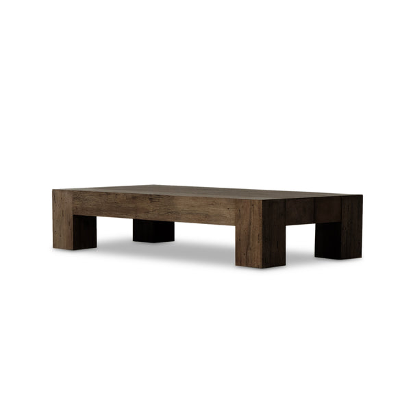 Abaso Rectangular Coffee Table In Ebn Rstic