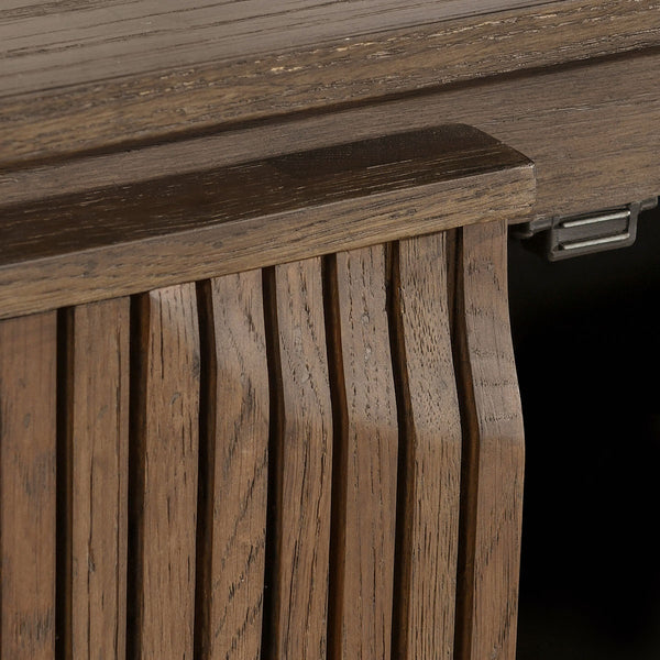 Roya Solid Wood 4Dr Cabinet - Toasted Brown
