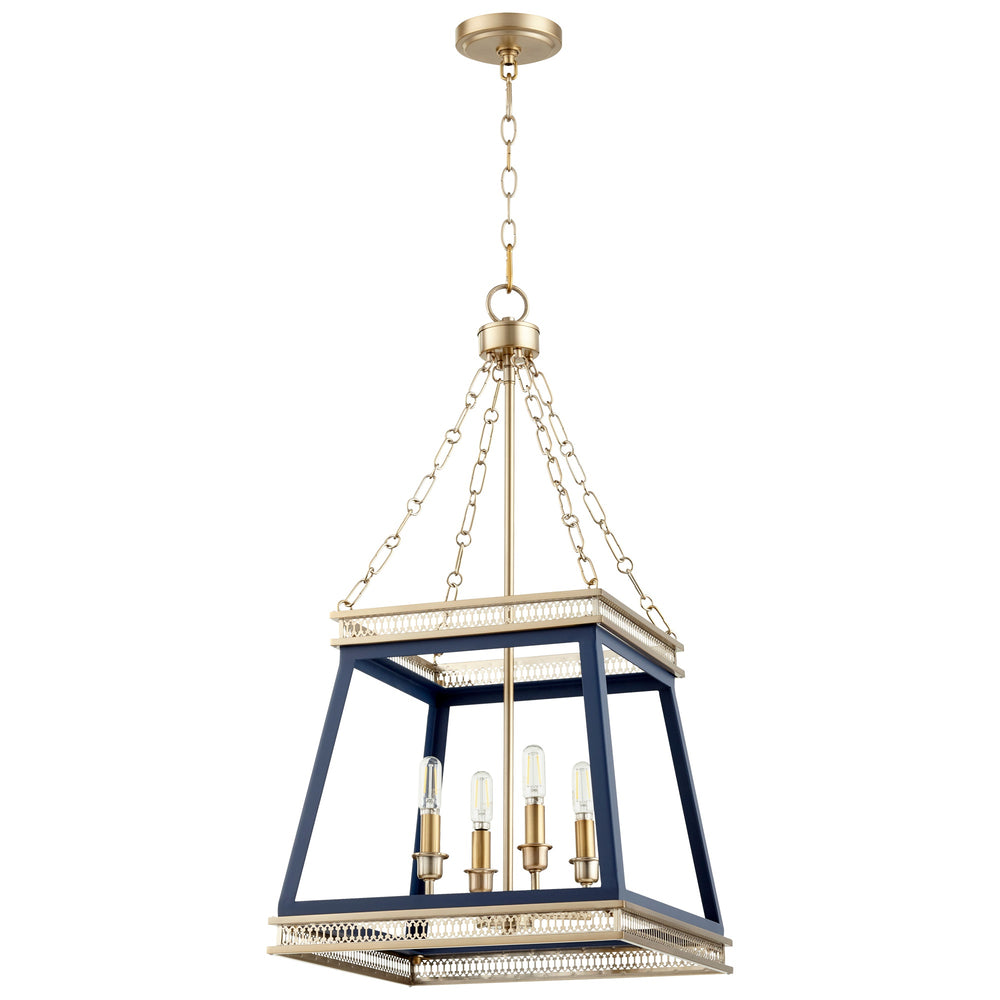 Gerard Pendant in Blue and Aged Brass