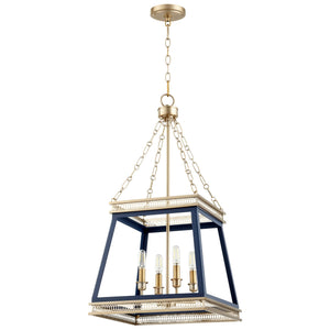 Gerard Pendant in Blue and Aged Brass