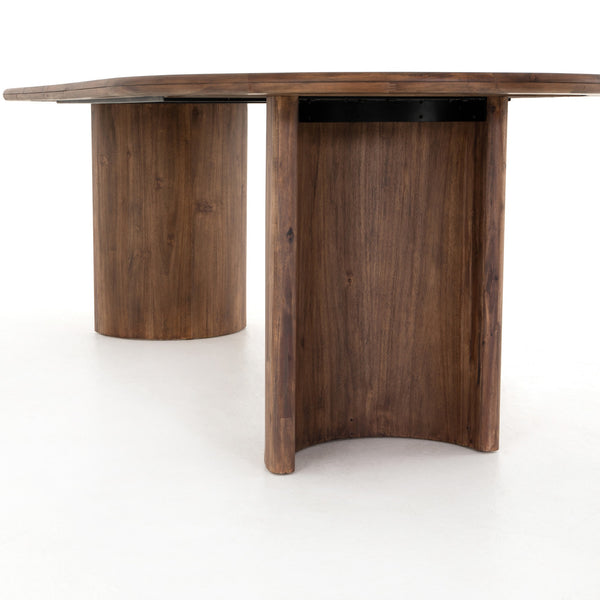 Paden Dining Table in Seasoned Brown Acacia