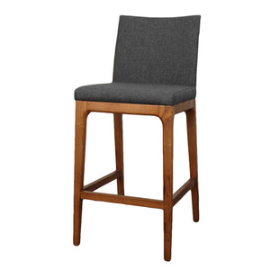 Devon Fabric Counter stool Walnut Legs In Night Shade