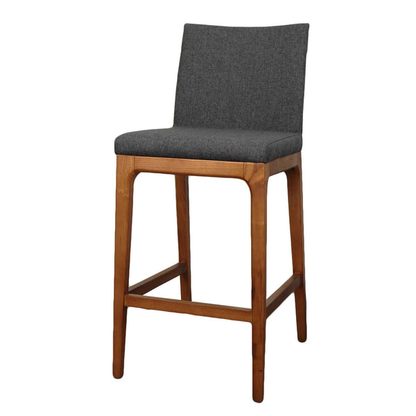 Devon Fabric Counter stool Walnut Legs In Night Shade