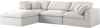Carmen Cloud Modular Sectional In Cream Linen Fabric