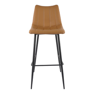 Moe's Alibi Barstool Set of Two in Tan Vegan Leather