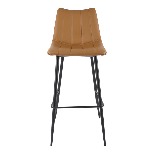 Moe's Alibi Barstool Set of Two in Tan Vegan Leather