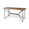Papillion IV 60L x 26W Natural Solid Wood and Live Edge Iron Office Desk