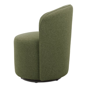 Sylvie Outdoor Swivel Dining Chair in Green