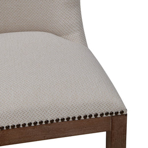 Dorsey Fabric Chair Drift Wood Legs In Cardiff Cream 