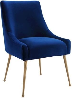 Beatrix Navy Velvet Side Chair