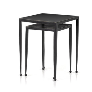 Dalston Nesting End Tables In Raw Black