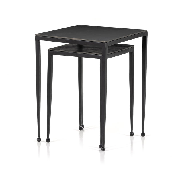 Dalston Nesting End Tables In Raw Black
