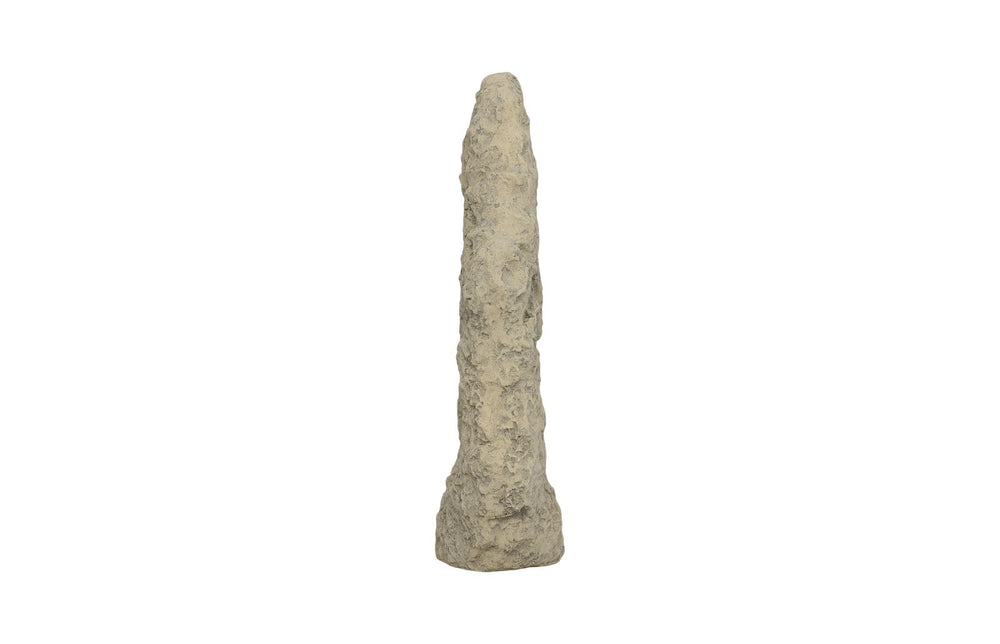 Cast Stone Table Top Sculpture, Double Hole, Roman Stone