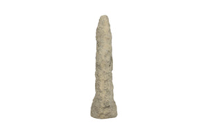 Cast Stone Table Top Sculpture, Double Hole, Roman Stone