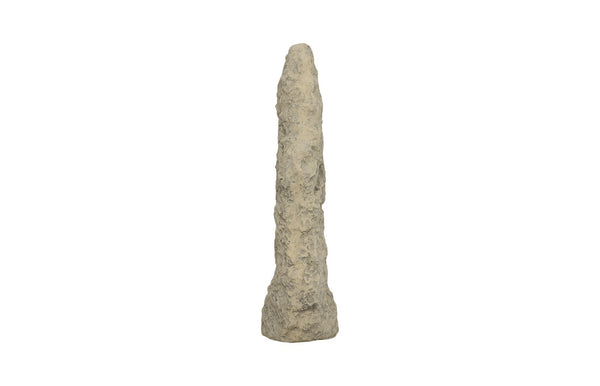 Cast Stone Table Top Sculpture, Double Hole, Roman Stone