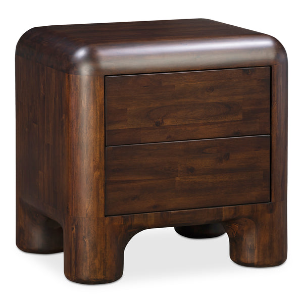 Moe's Rowan Nightstand Dark Brown Acacia