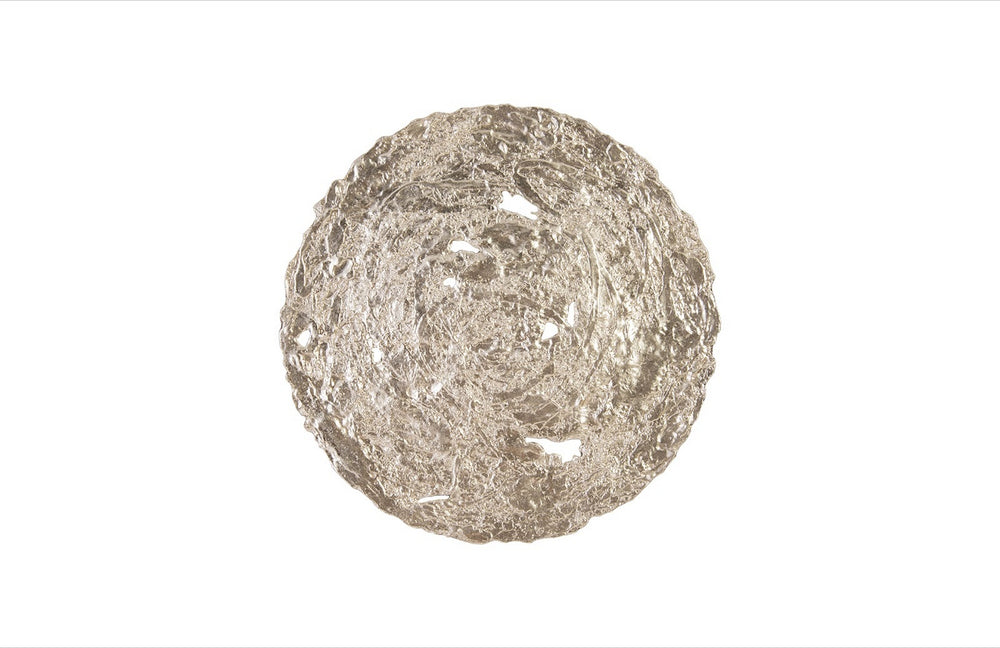 Molten Disc Wall Art, Silver Leaf, MD