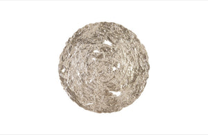Molten Disc Wall Art, Silver Leaf, MD
