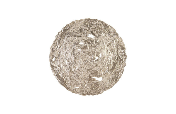 Molten Disc Wall Art, Silver Leaf, MD