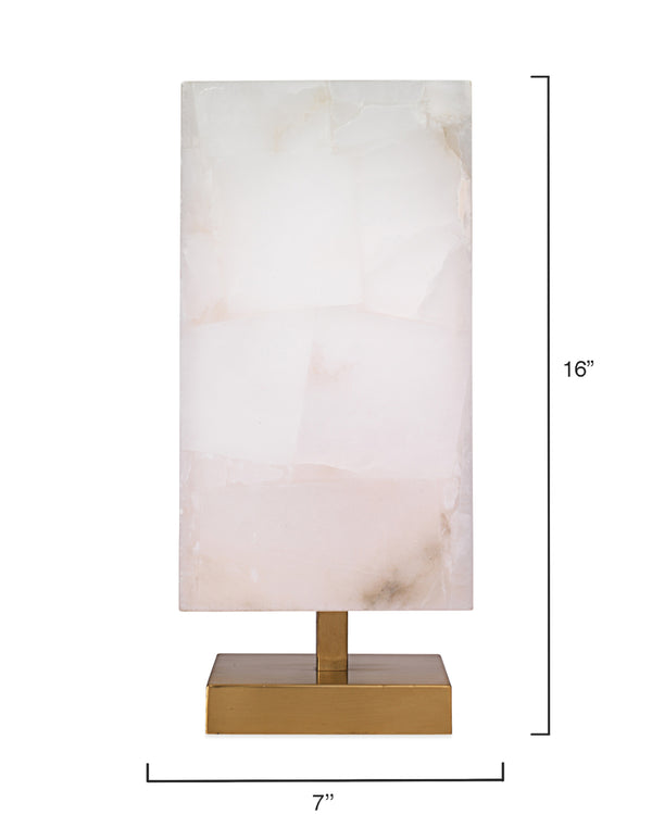 Ghost Axis Alabaster Table Lamp, Brass