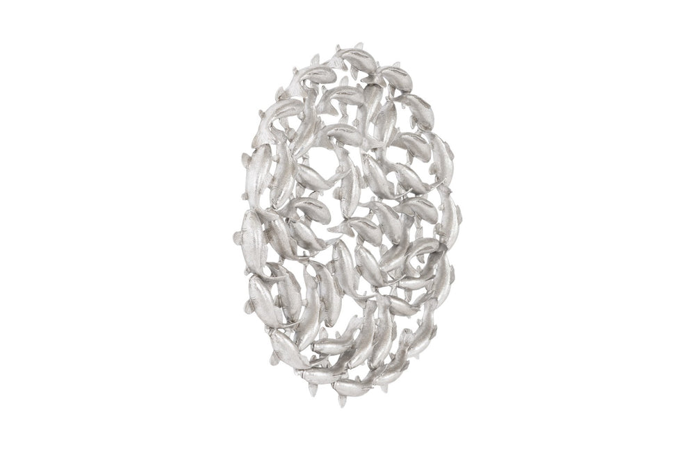 Koi Wall Art, Silver Leaf