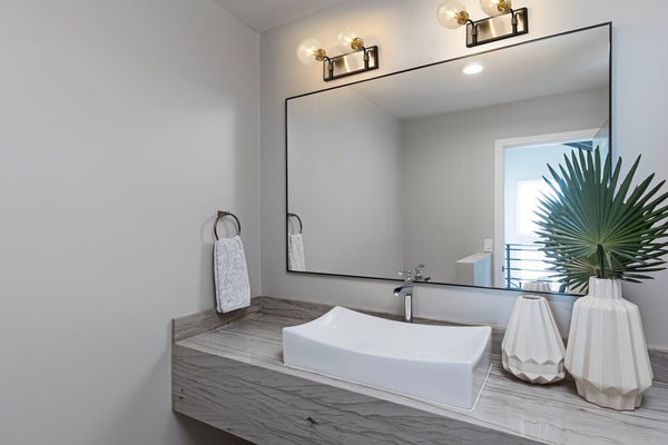 Parsons 2 Light Vanity in Matte Black + Brushed Nickel Finish