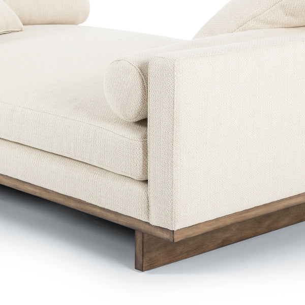 Everly Tete A Tete Chaise in Irving Taupe