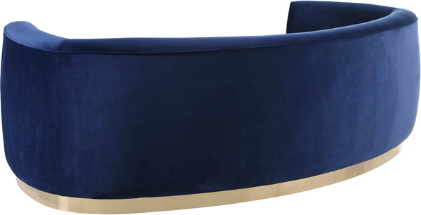 Crystal Sofa In Navy Velvet and Gold