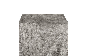 Origins Pedestal, Mitered Chamcha Wood, Grey Stone, Large