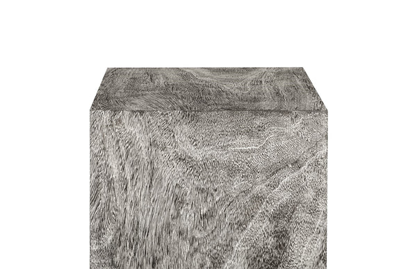 Origins Pedestal, Mitered Chamcha Wood, Grey Stone, Large