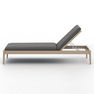 Sherwood Outdoor Chaise Lounge In Brown/Charcoal