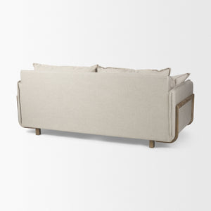 Roy I 84" Beige Upholstered Three Seater Sofa