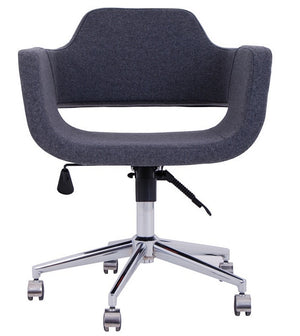 minetta Contemporary office chair in charcoal wool