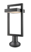 Luttrel 1 Light Outdoor Pier Mounted Fixture in Black Finish
