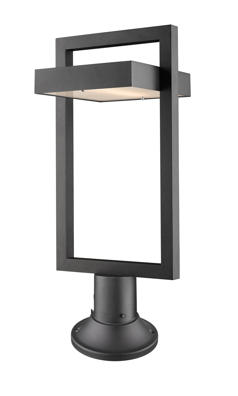 Luttrel 1 Light Outdoor Pier Mounted Fixture in Black Finish