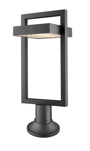 Luttrel 1 Light Outdoor Pier Mounted Fixture in Black Finish